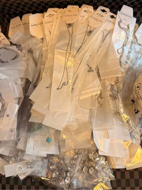 Assorted Stainless Steel Necklaces Bracelets Anklets Earrings Bulk Lot